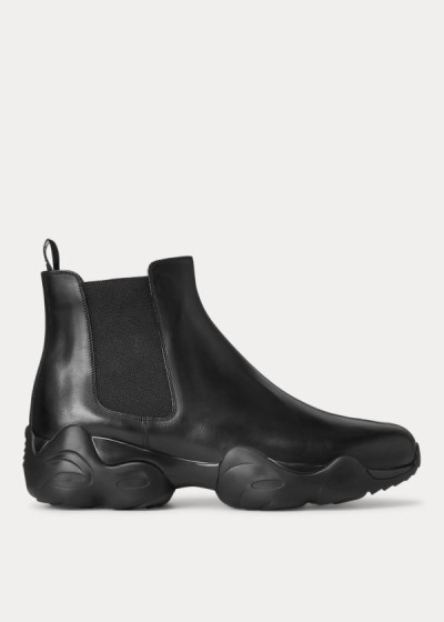 Botas Ralph Lauren Hombre Negros - Gradey Calfskin - VRLWU4597